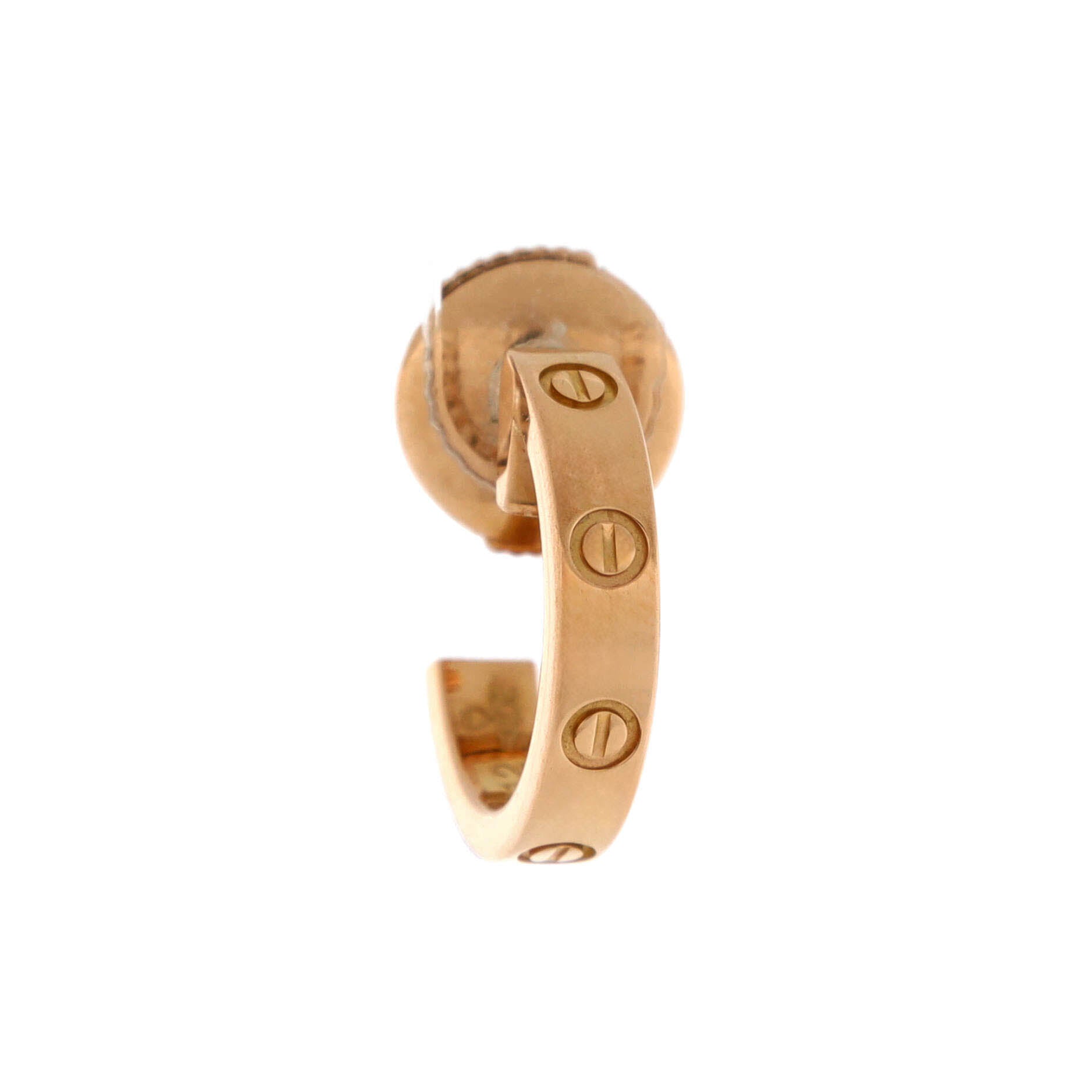 Love Hoop Earrings 18K Rose Gold Small
