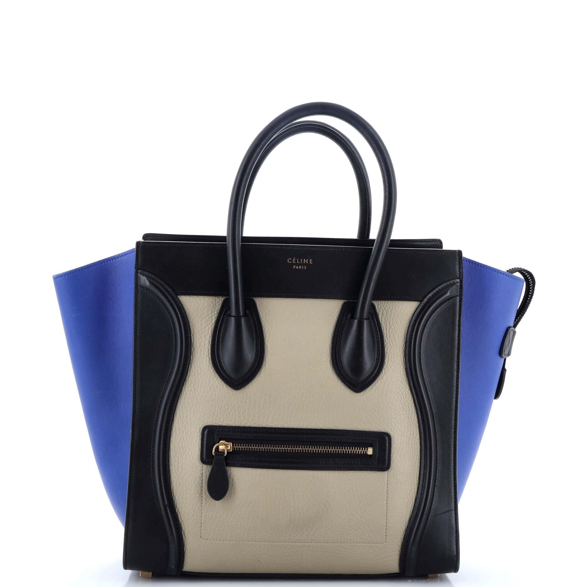 Tricolor Luggage Bag Leather Mini