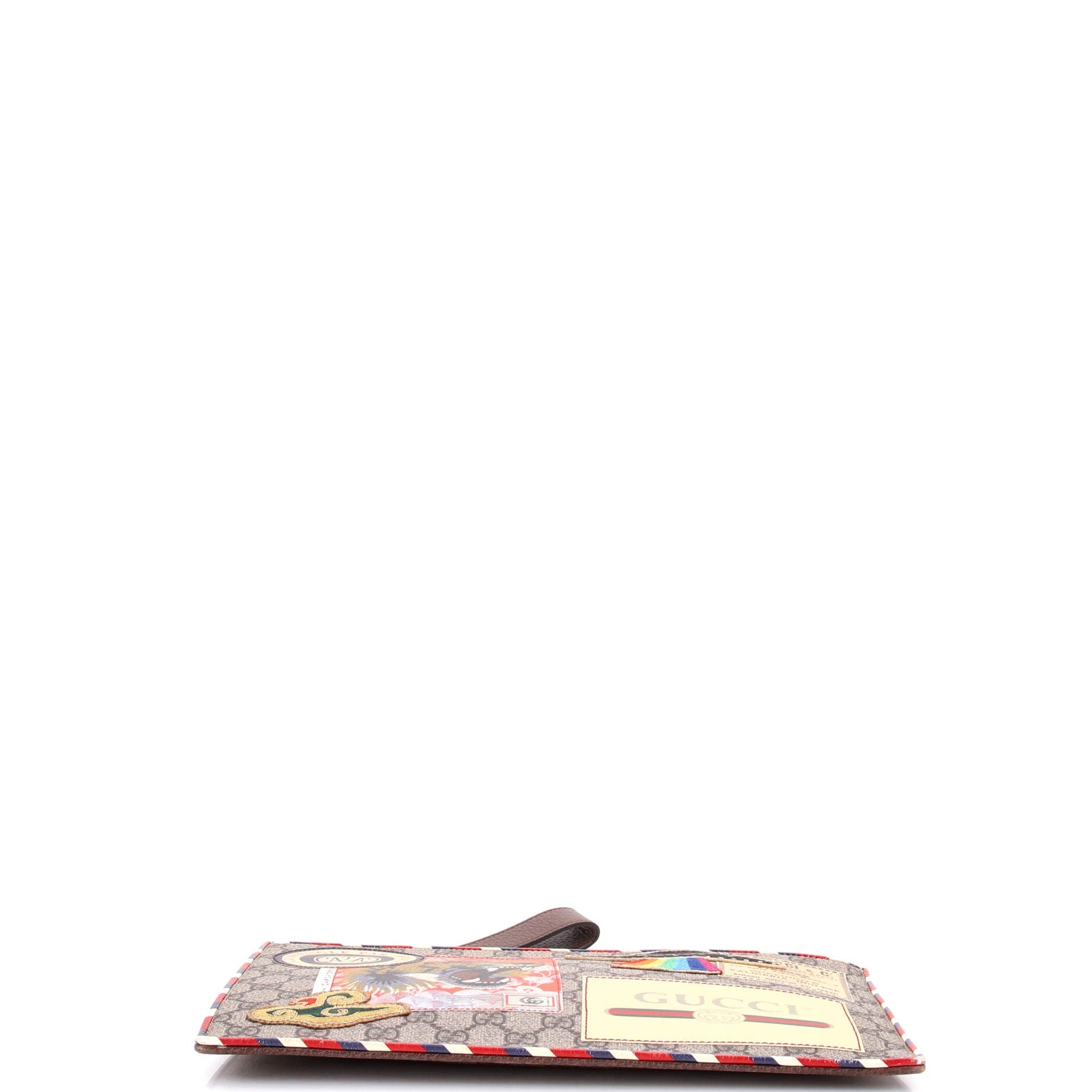 Courrier Pouch GG Coated Canvas with Applique