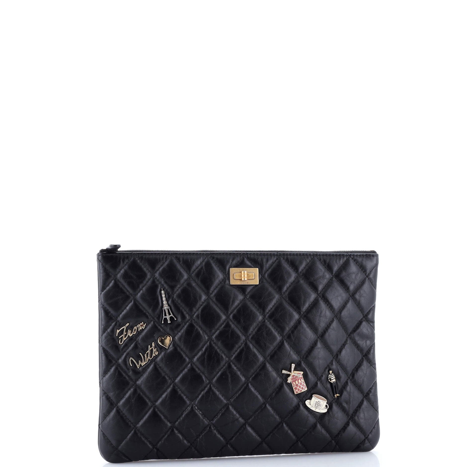 Lucky Charms Reissue 2.55 O Case Clutch Quilted Aged Calfskin Medium
