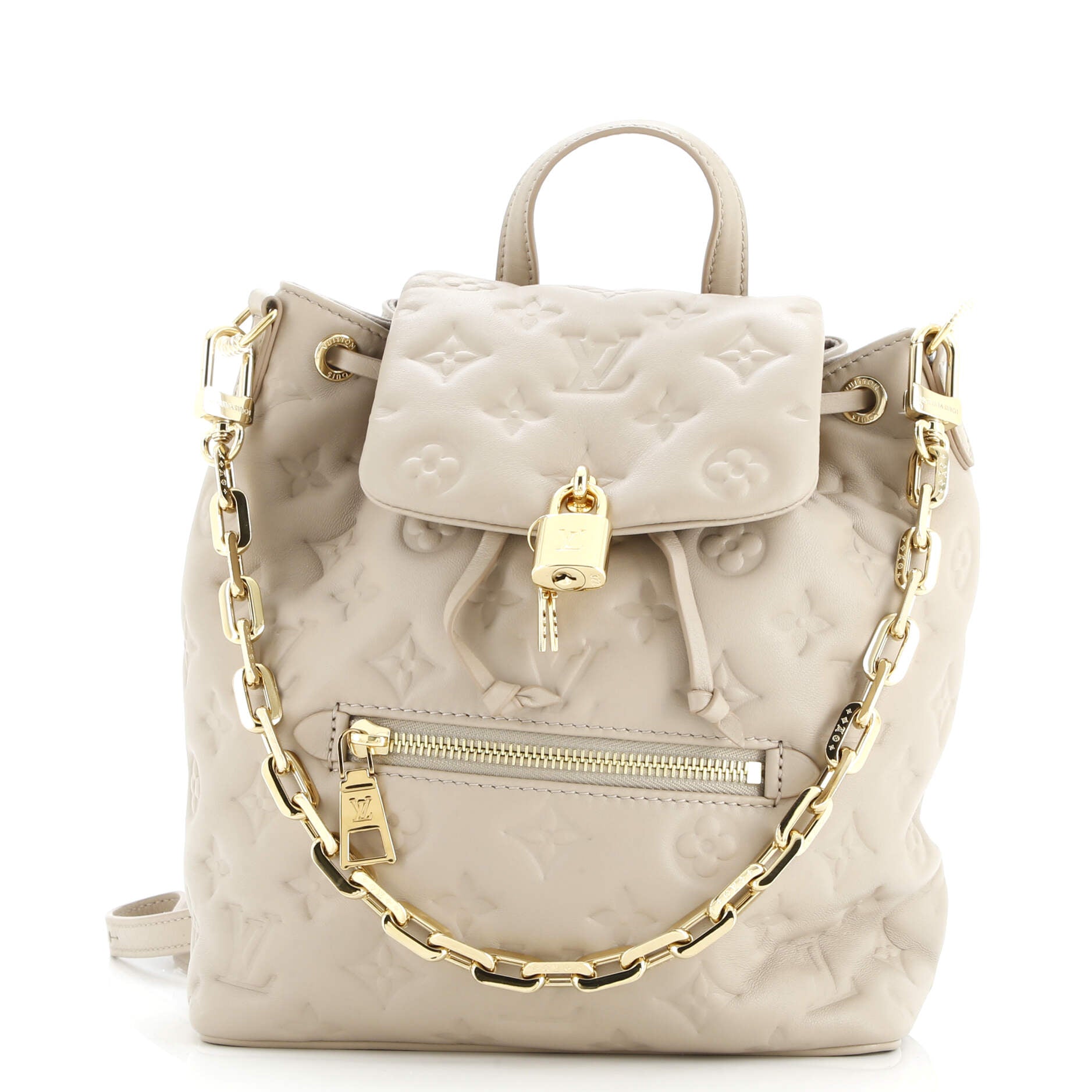 Coussin Backpack Monogram Embossed Lambskin PM