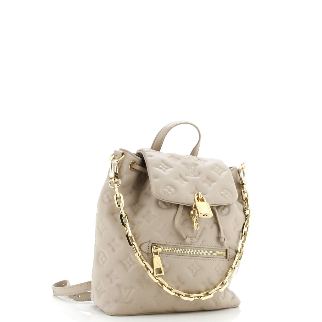 Coussin Backpack Monogram Embossed Lambskin PM