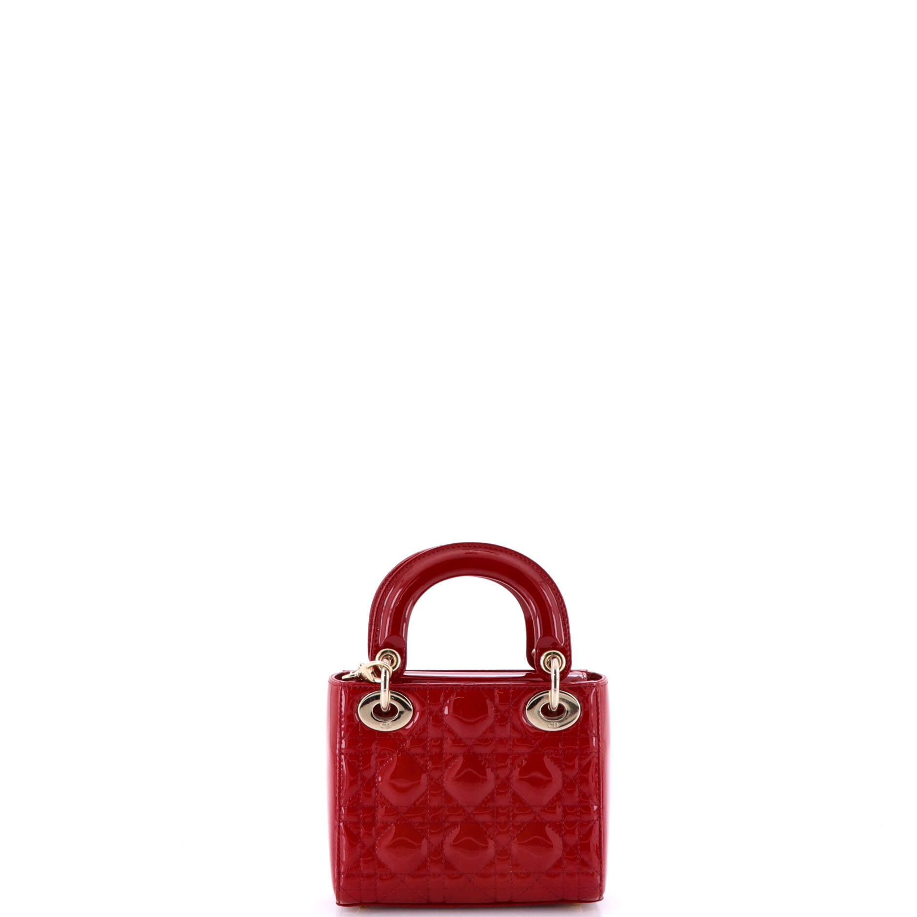 Lady Dior Chain Bag Cannage Quilt Patent Mini