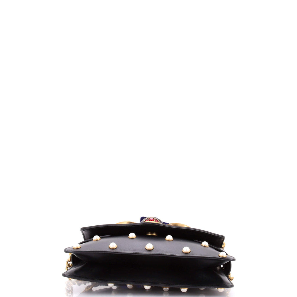 Broadway Pearly Bee Shoulder Bag Embellished Leather Mini