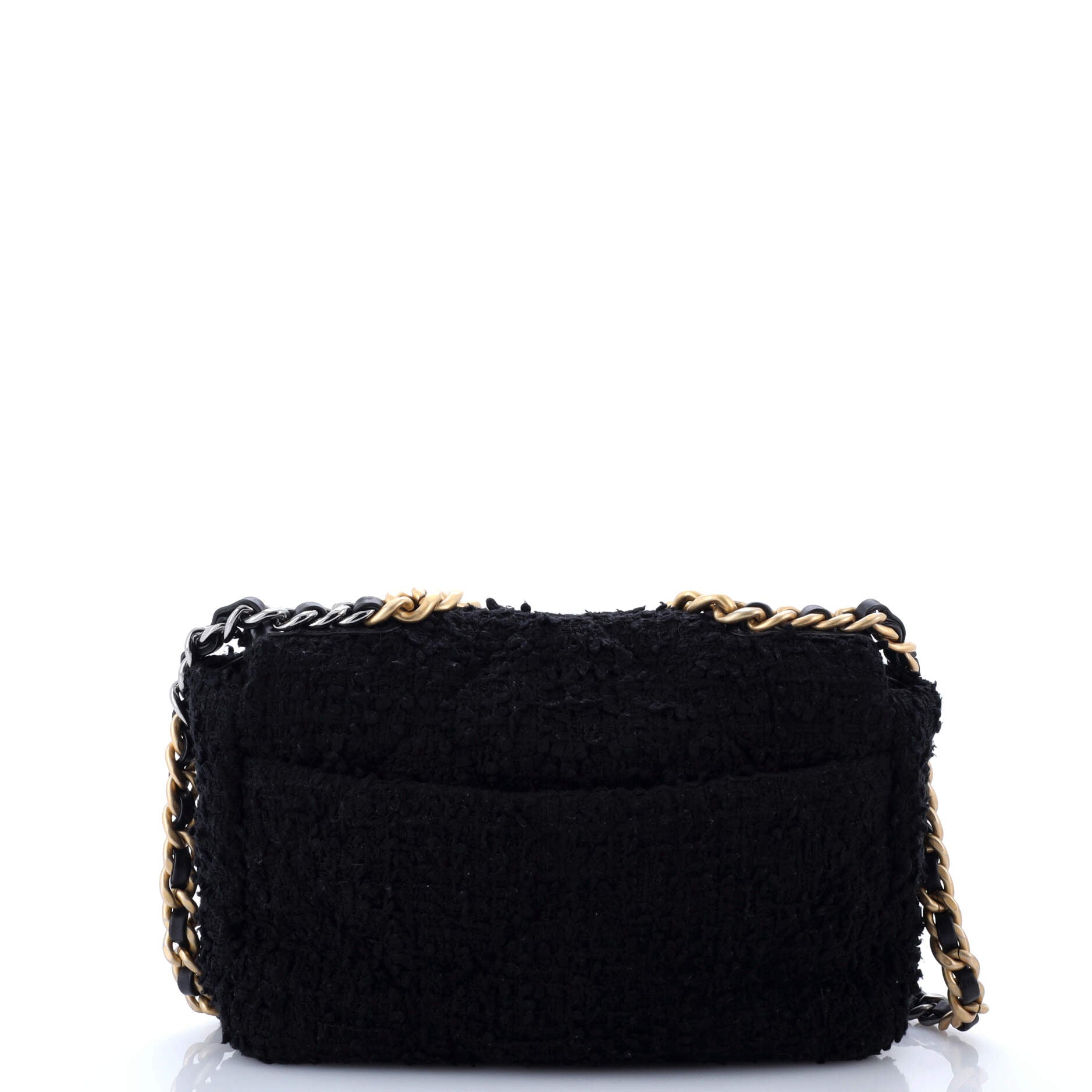 19 Flap Bag Quilted Tweed Medium