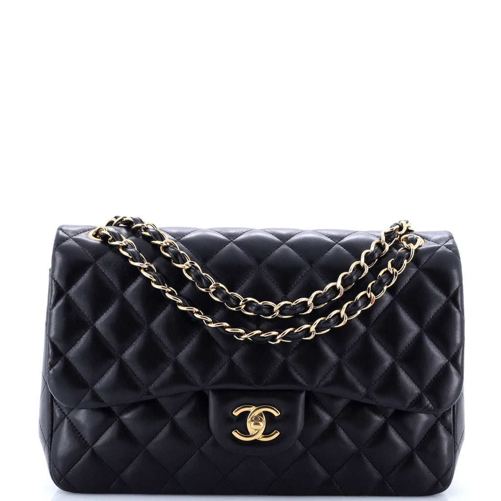 Classic Double Flap Bag Quilted Lambskin Jumbo