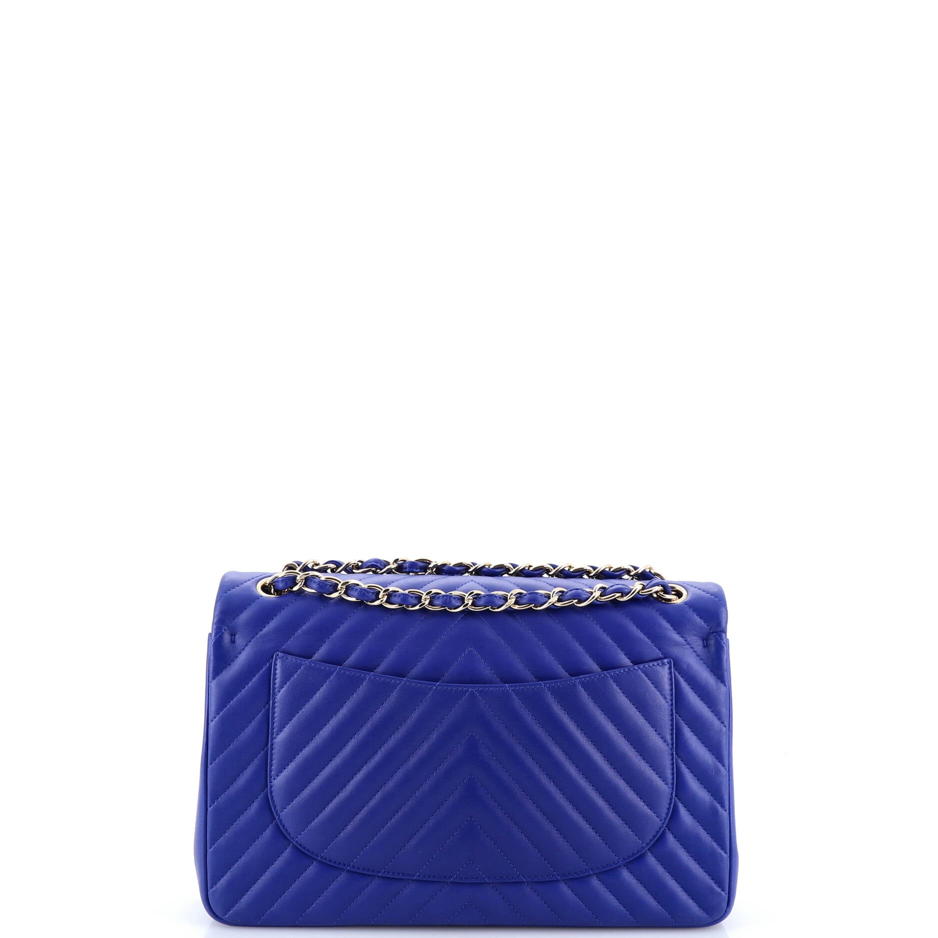 Classic Double Flap Bag Chevron Lambskin Jumbo