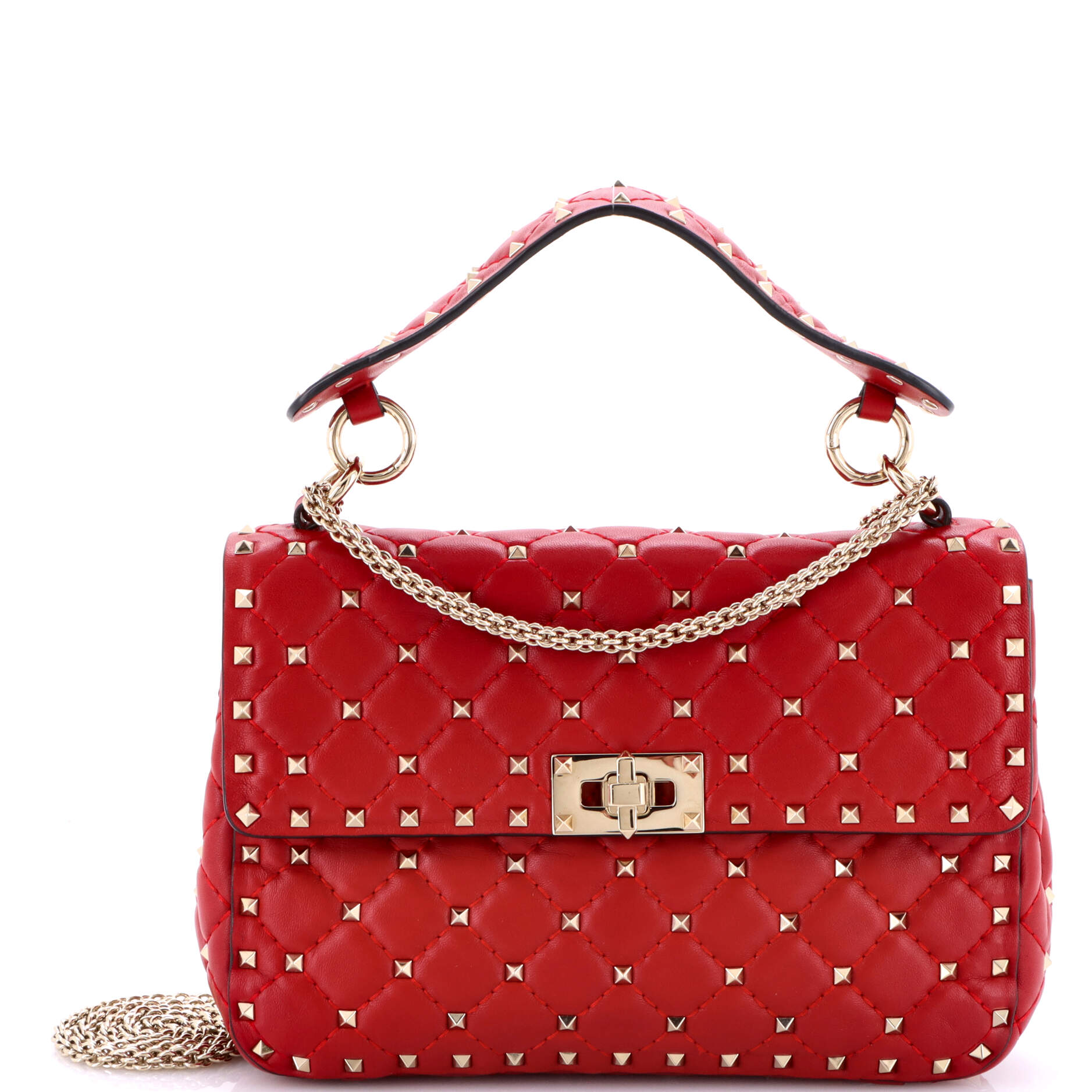 Rockstud Spike Flap Bag Quilted Leather Medium