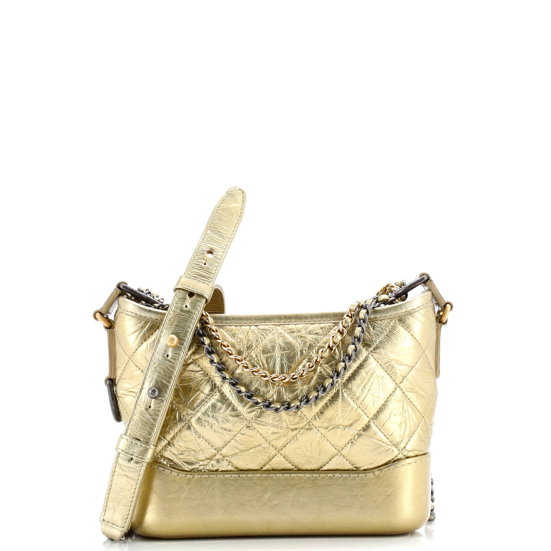 Gabrielle Hobo Quilted Aged Calfskin Small