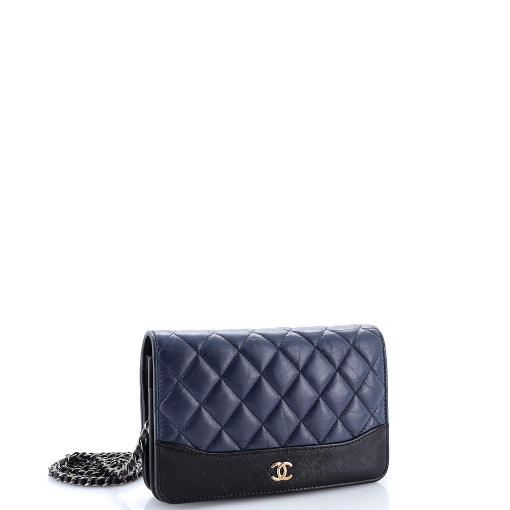 Gabrielle Wallet on Chain Quilted Aged Calfskin