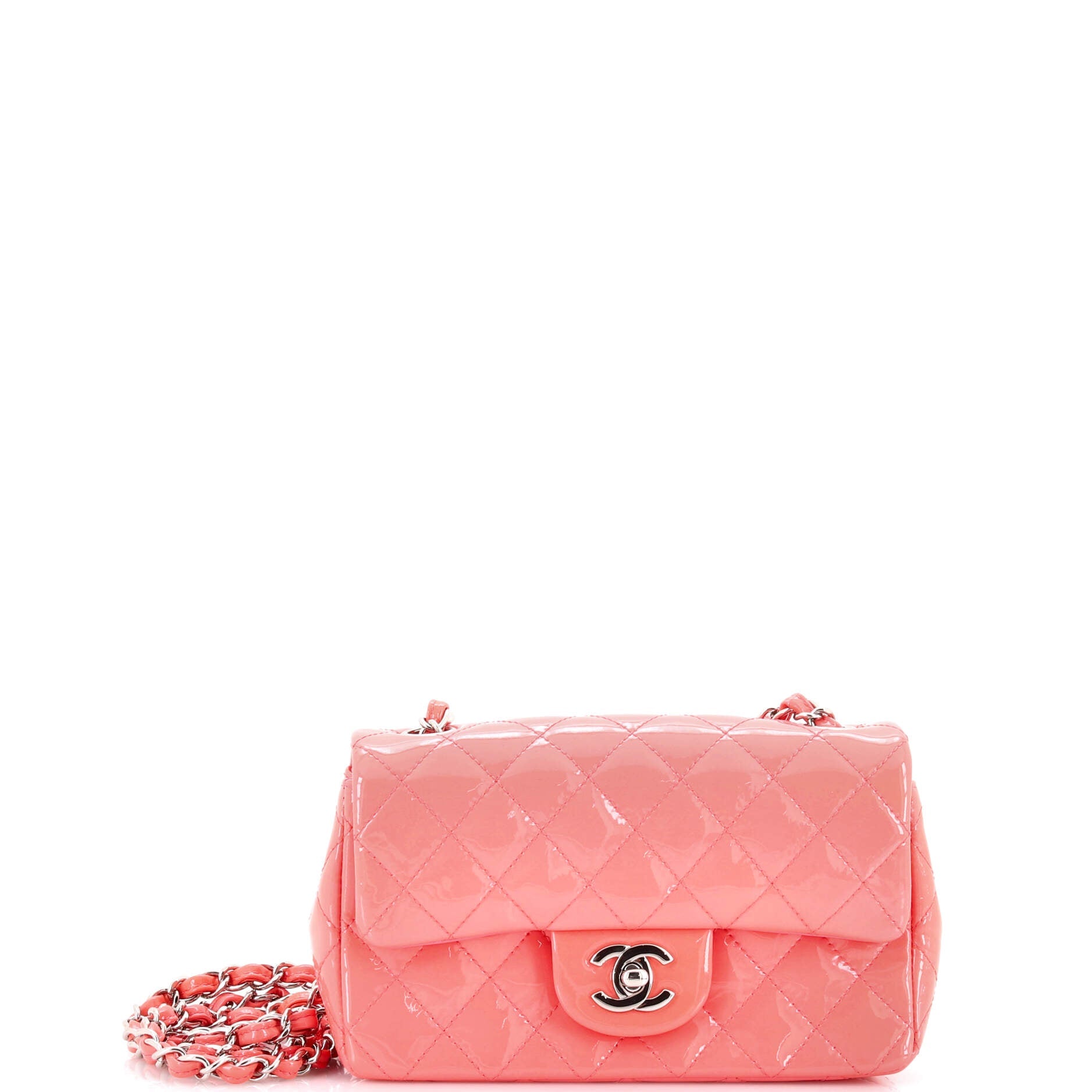 Classic Single Flap Bag Quilted Patent Mini