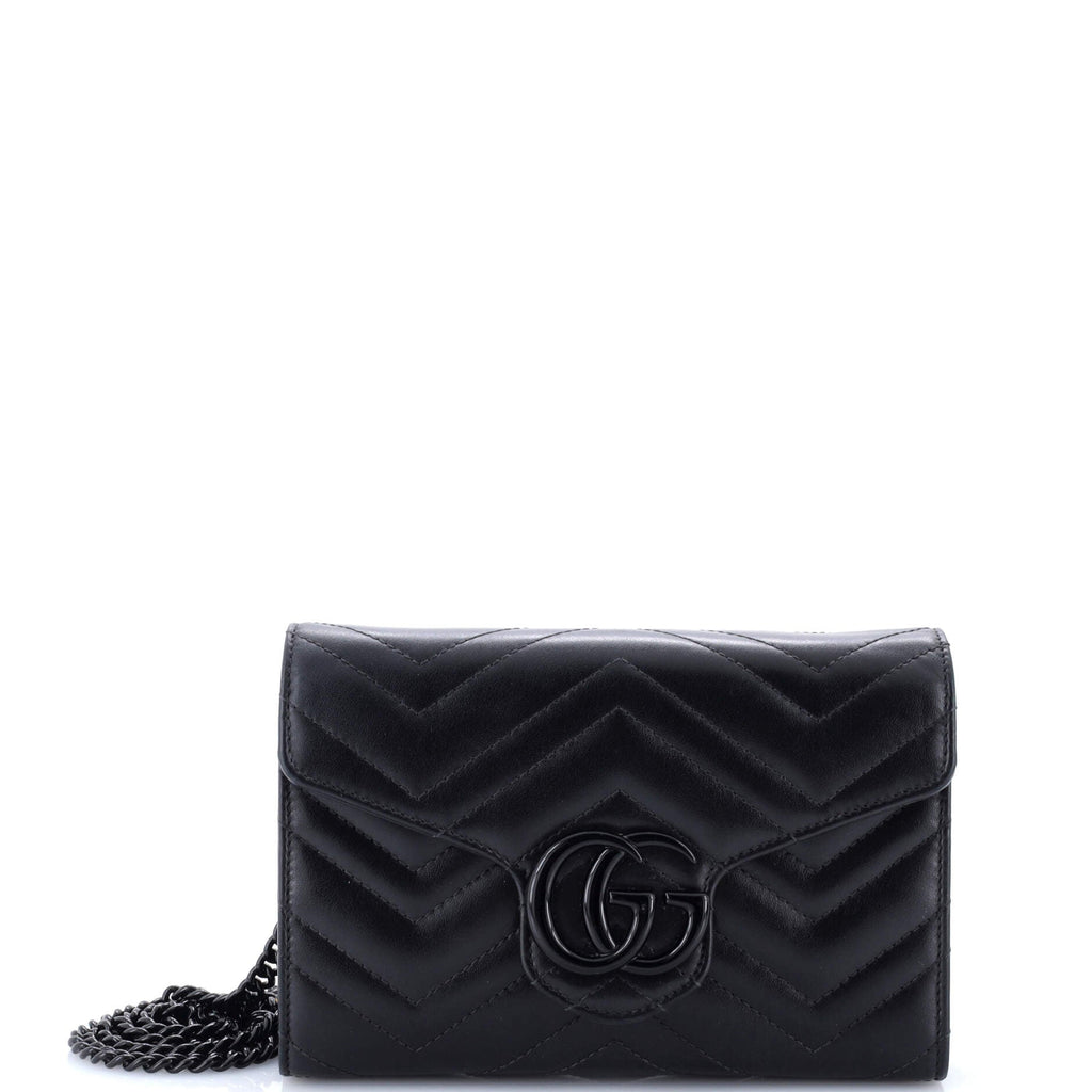 GG Marmont Chain Wallet Matelasse Leather Mini