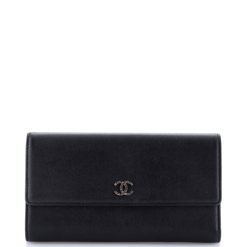 Trifold Wallet Caviar Long