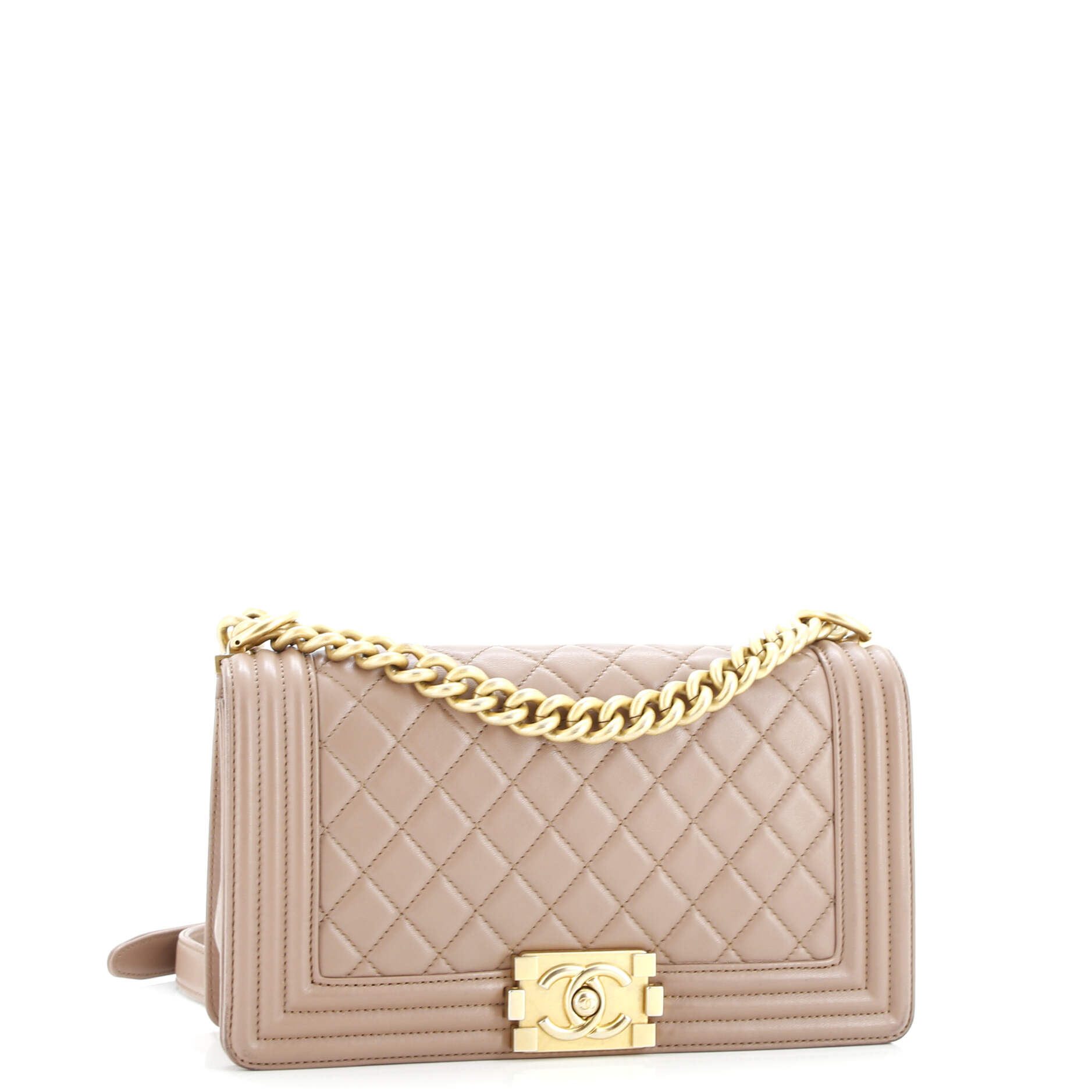 Boy Flap Bag Quilted Lambskin Old Medium