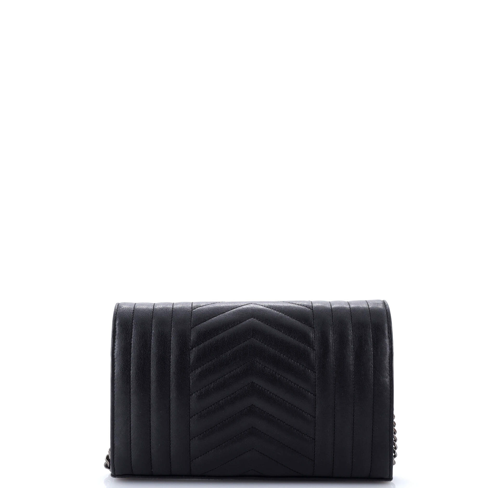 Classic Monogram Chain Wallet Mixed Matelasse Leather Medium