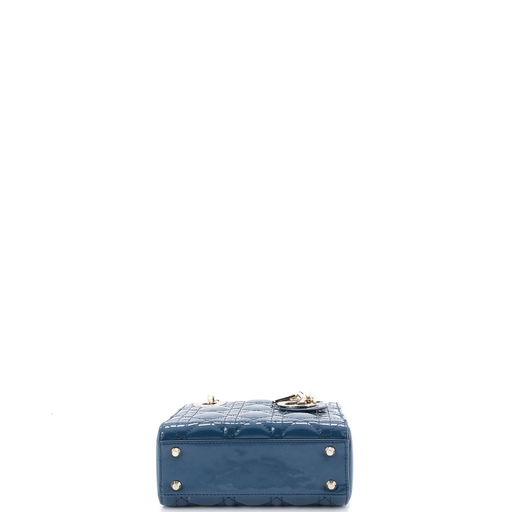Lady Dior Chain Bag Cannage Quilt Patent Mini