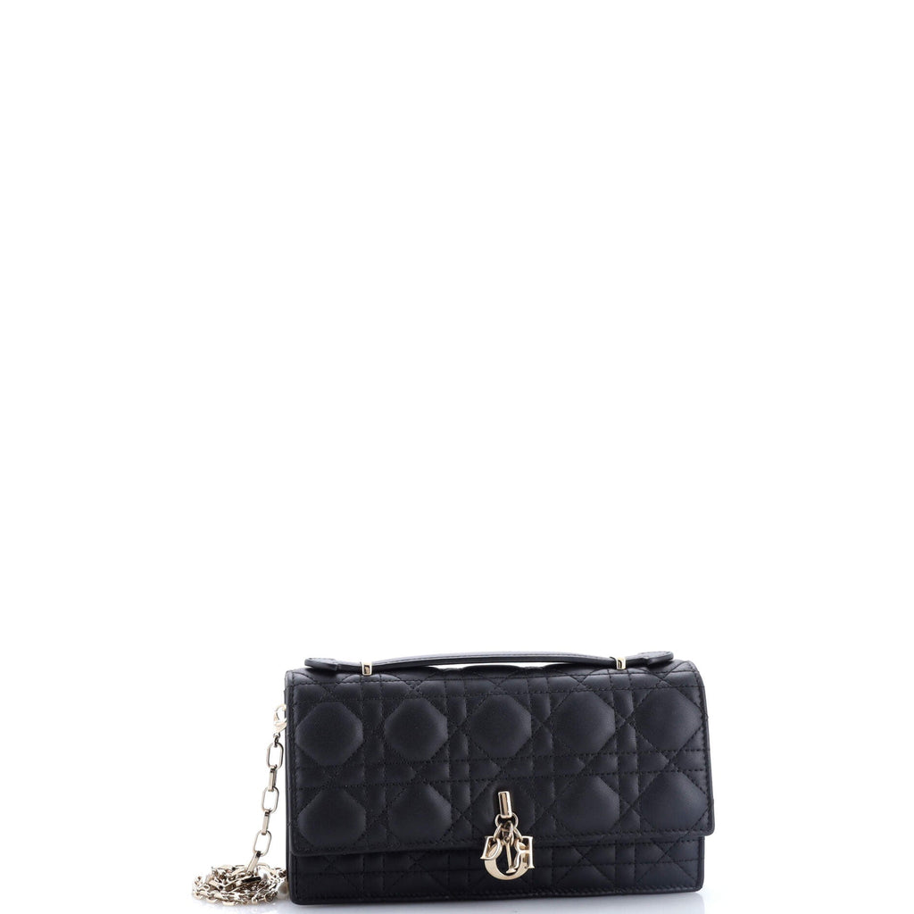 My Dior Top Handle Flap Bag Cannage Quilt Lambskin Mini