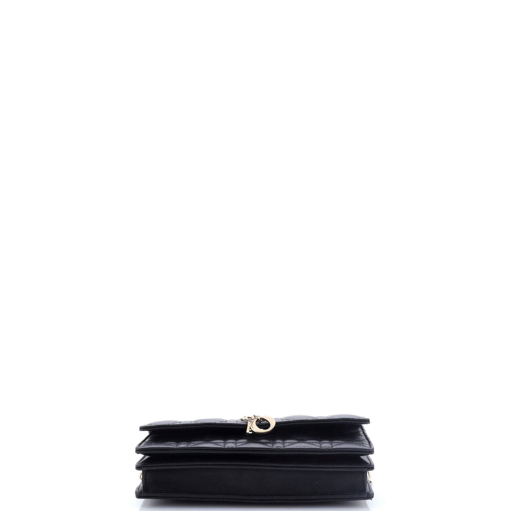 My Dior Top Handle Flap Bag Cannage Quilt Lambskin Mini