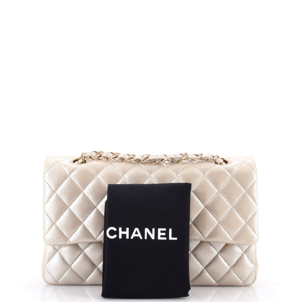 Classic Double Flap Bag Quilted Iridescent Calfskin Medium