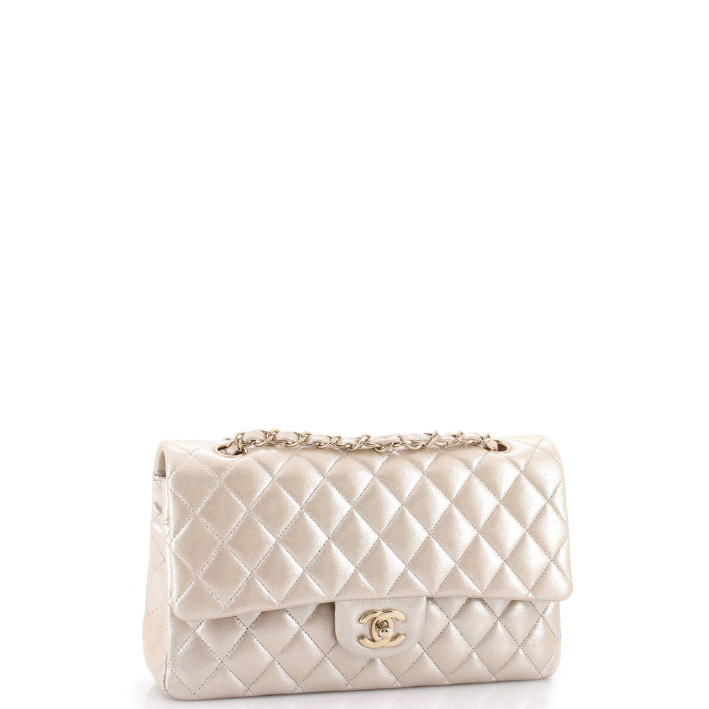 Classic Double Flap Bag Quilted Iridescent Calfskin Medium