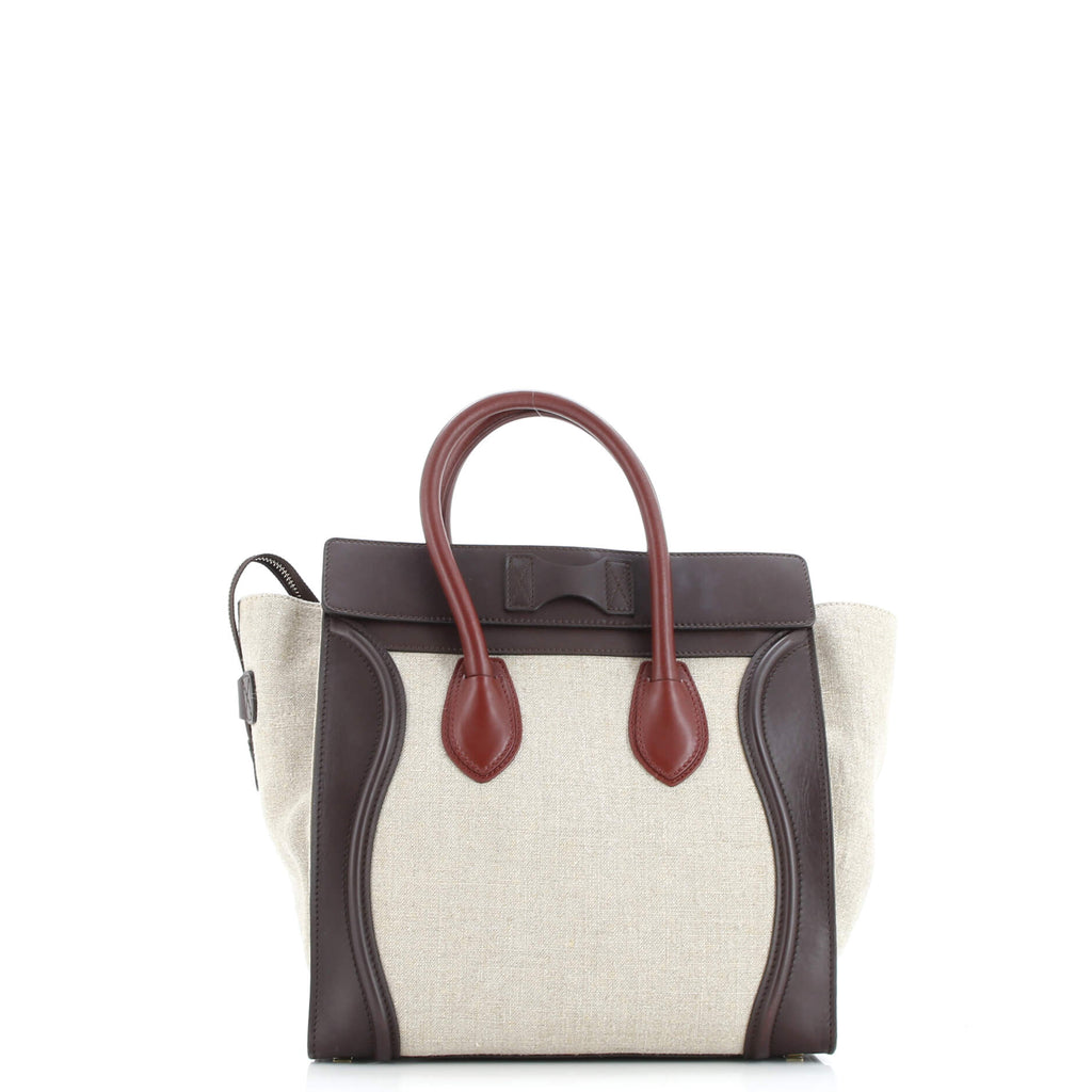 Luggage Bag Canvas and Leather Mini