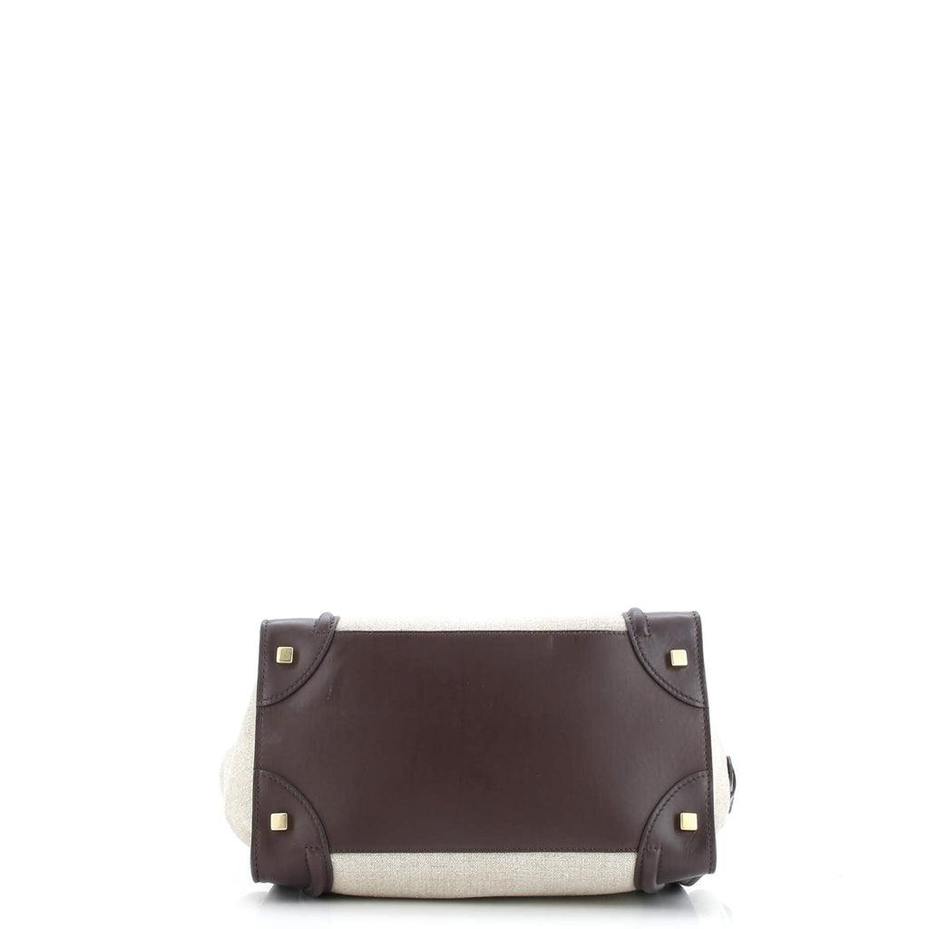 Luggage Bag Canvas and Leather Mini