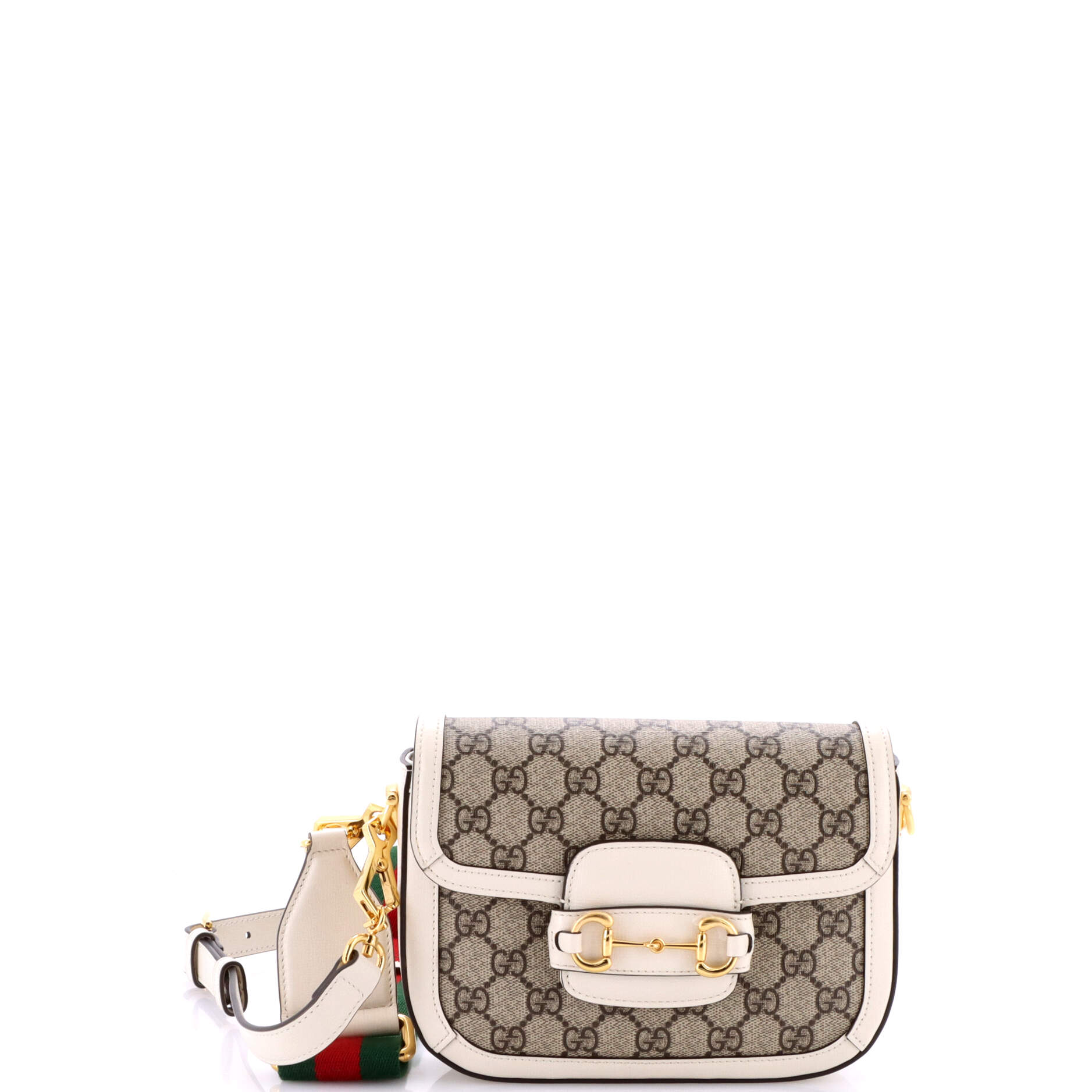 Horsebit 1955 Shoulder Bag GG Coated Canvas with Leather Mini