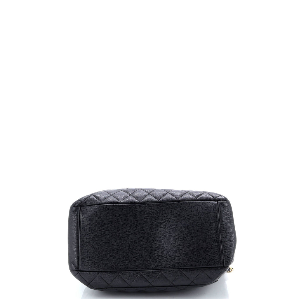 Grand Shopping Tote Quilted Caviar