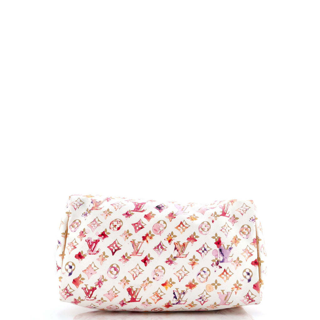 Speedy Handbag Monogram Watercolor Aquarelle 35