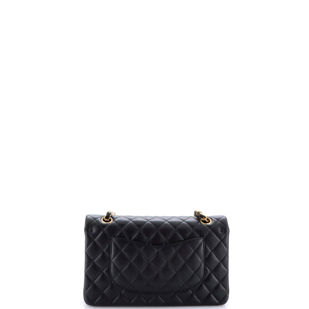 Classic Double Flap Bag Quilted Caviar Medium