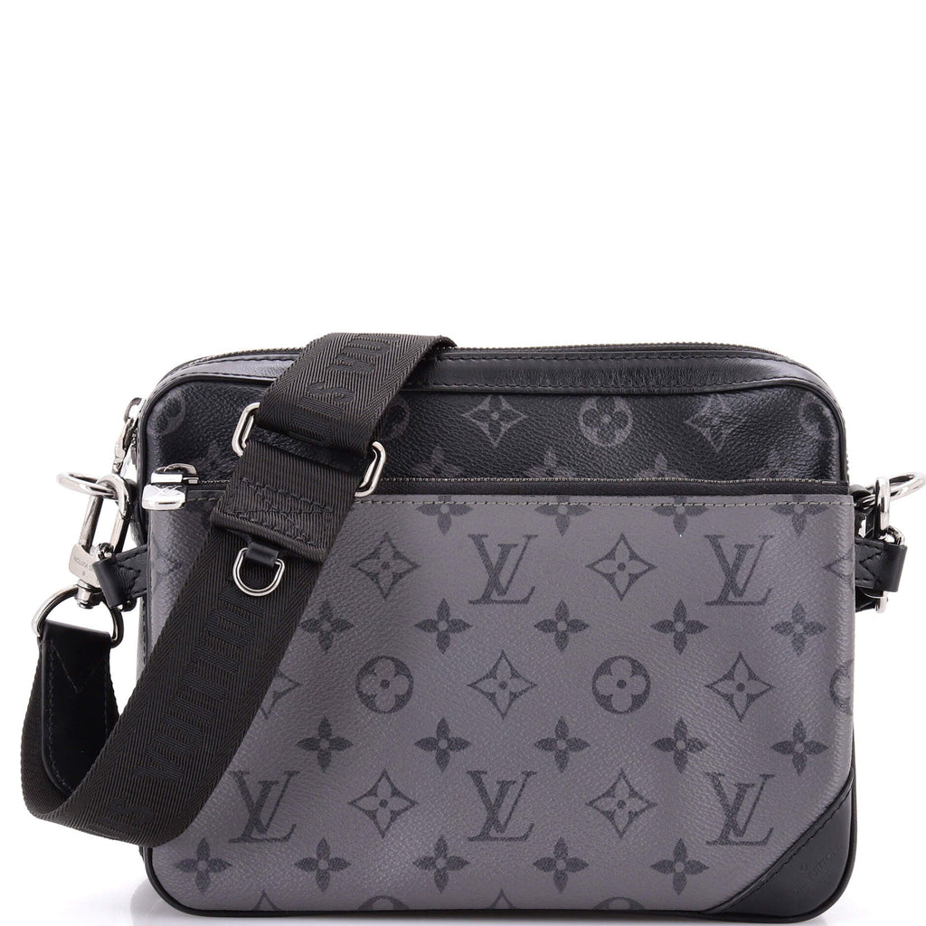 Trio Messenger Bag Reverse Monogram Eclipse Canvas