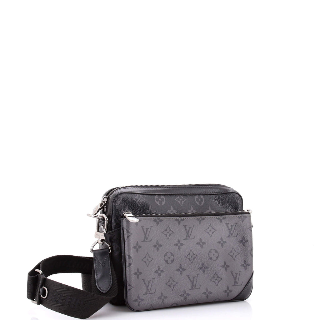 Trio Messenger Bag Reverse Monogram Eclipse Canvas