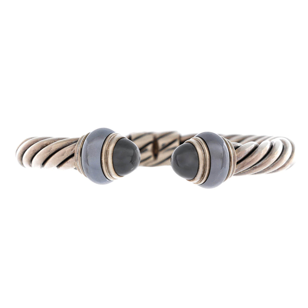 Osetra Bracelet Sterling Silver with Hematite 10mm