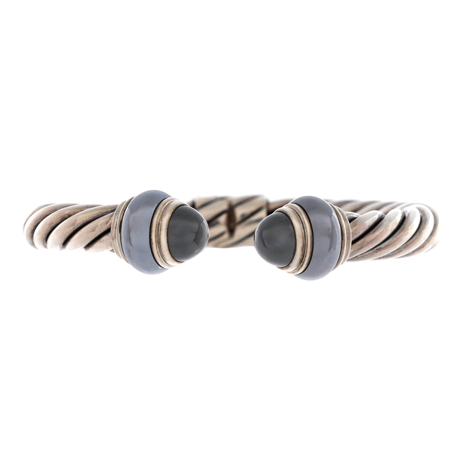 Osetra Bracelet Sterling Silver with Hematite 10mm
