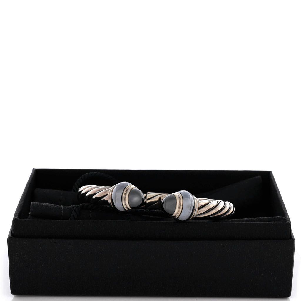 Osetra Bracelet Sterling Silver with Hematite 10mm