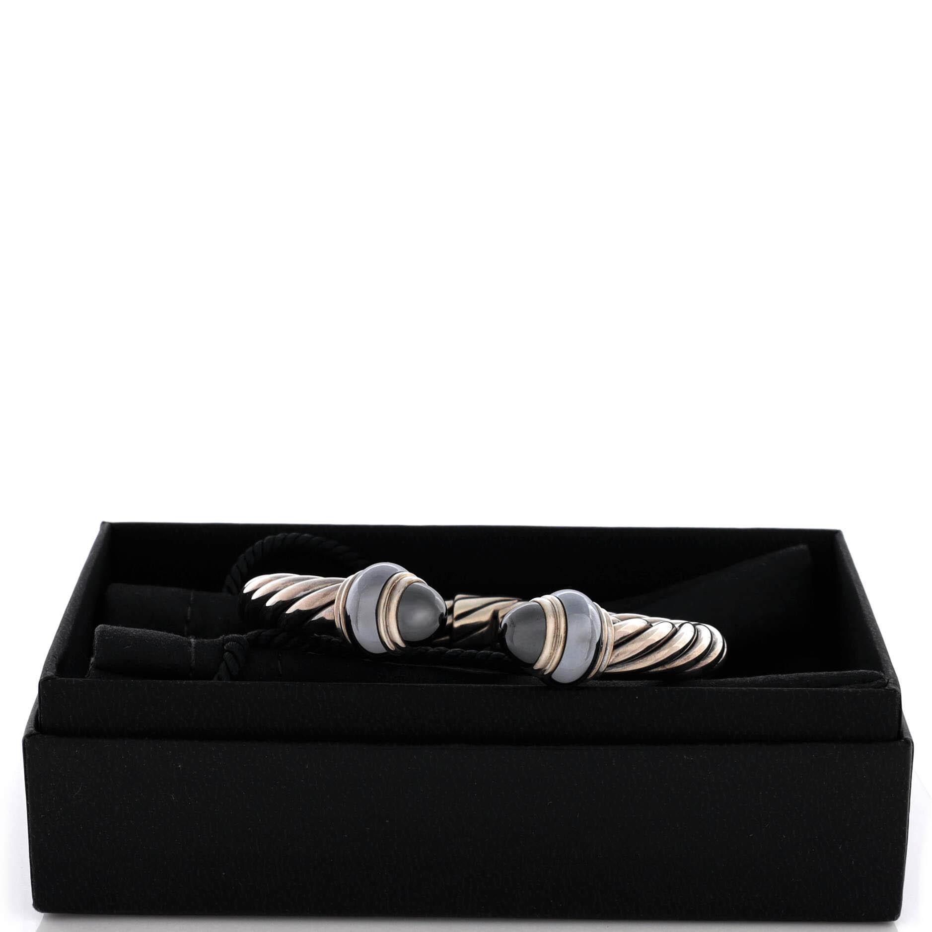 Osetra Bracelet Sterling Silver with Hematite 10mm