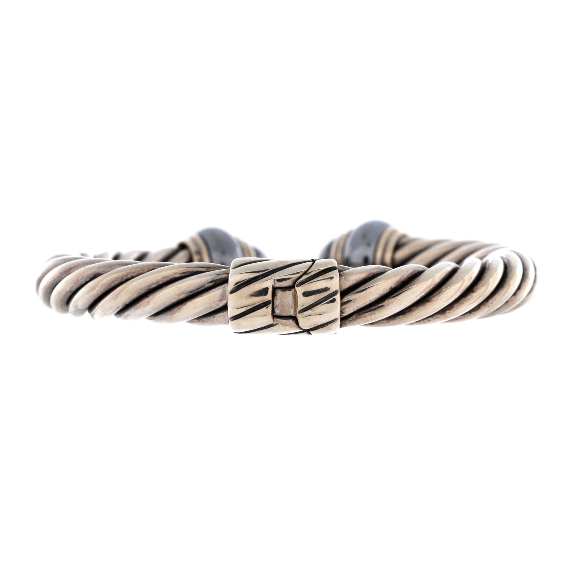 Osetra Bracelet Sterling Silver with Hematite 10mm