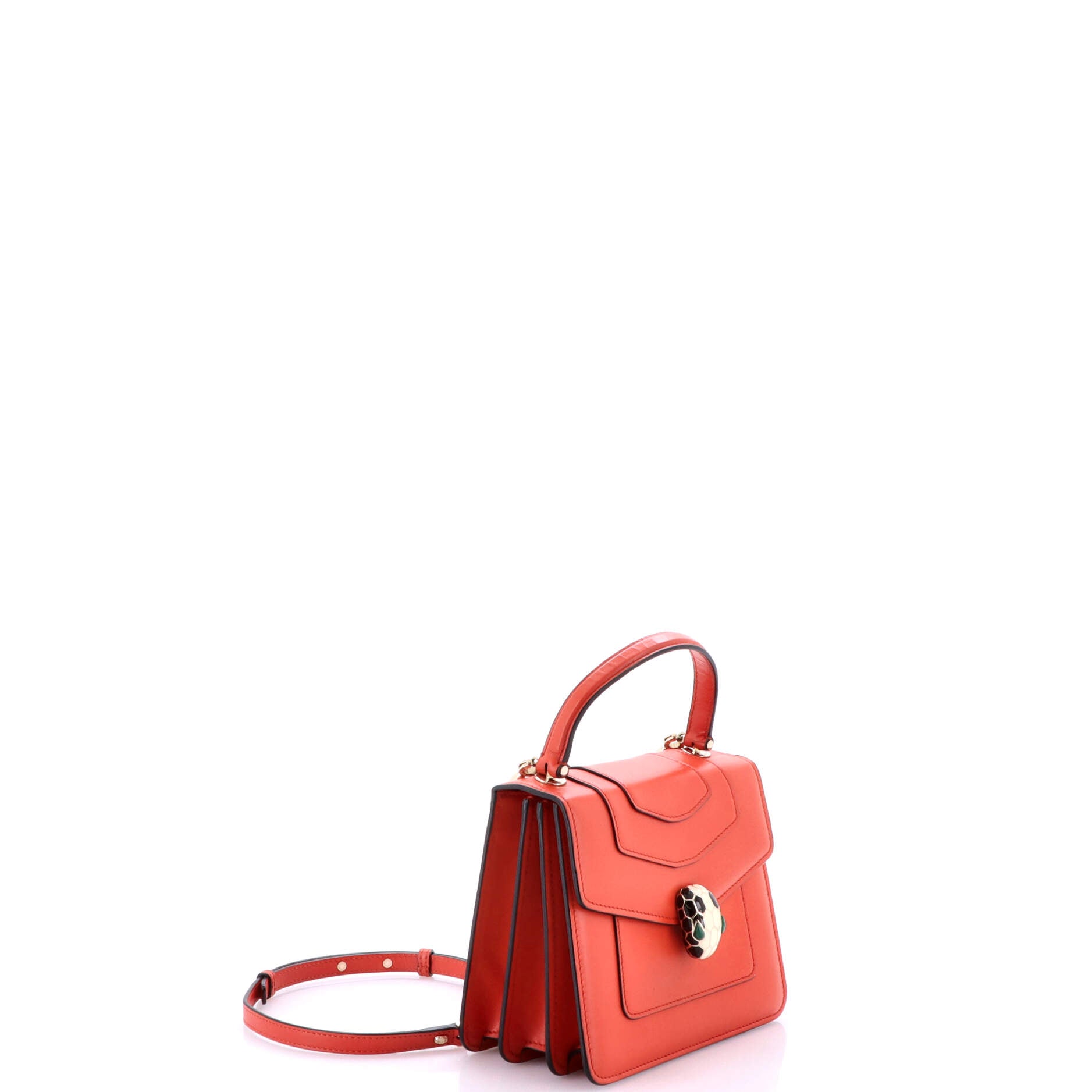 Serpenti Forever Top Handle Bag Leather Small