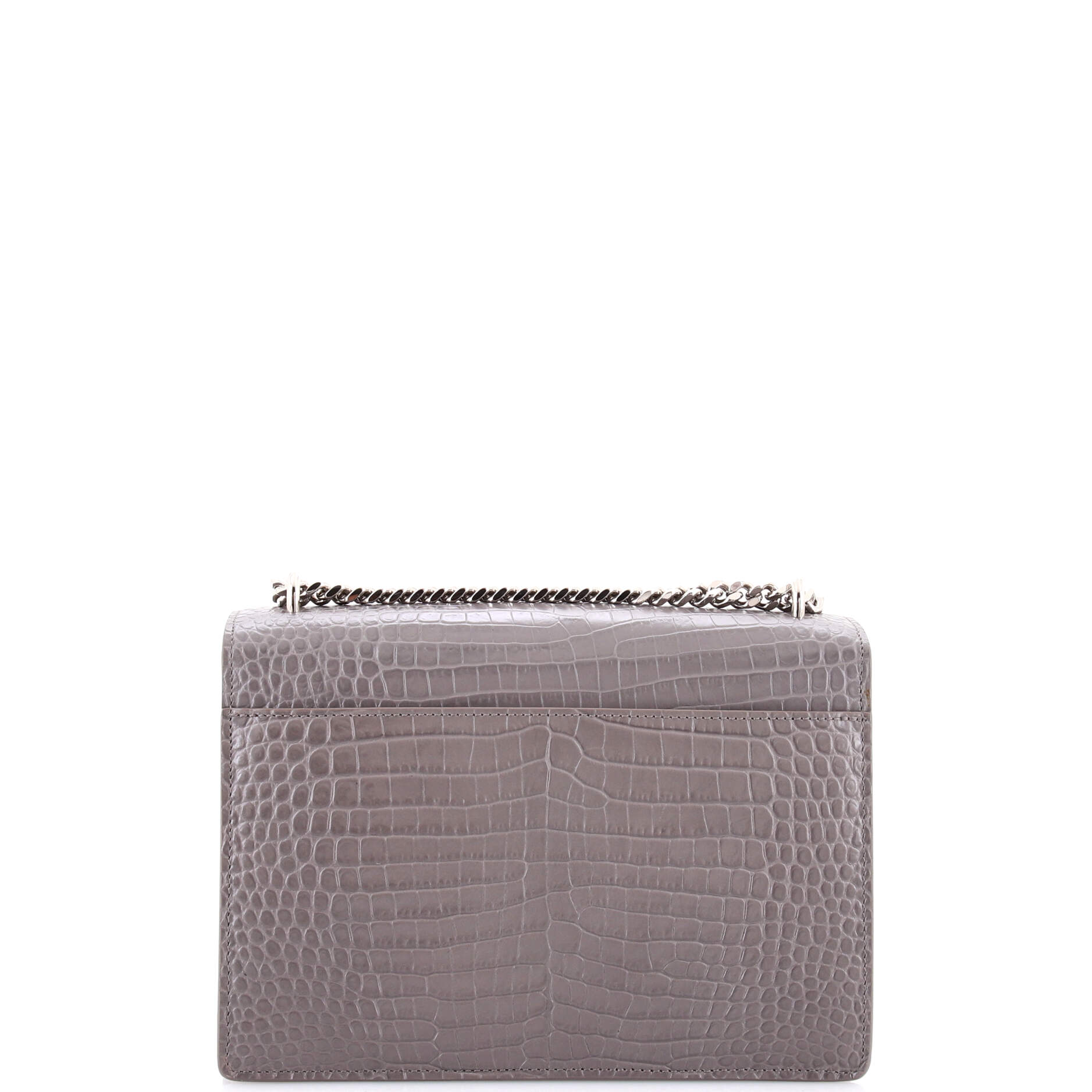 Sunset Crossbody Bag Crocodile Embossed Leather Medium