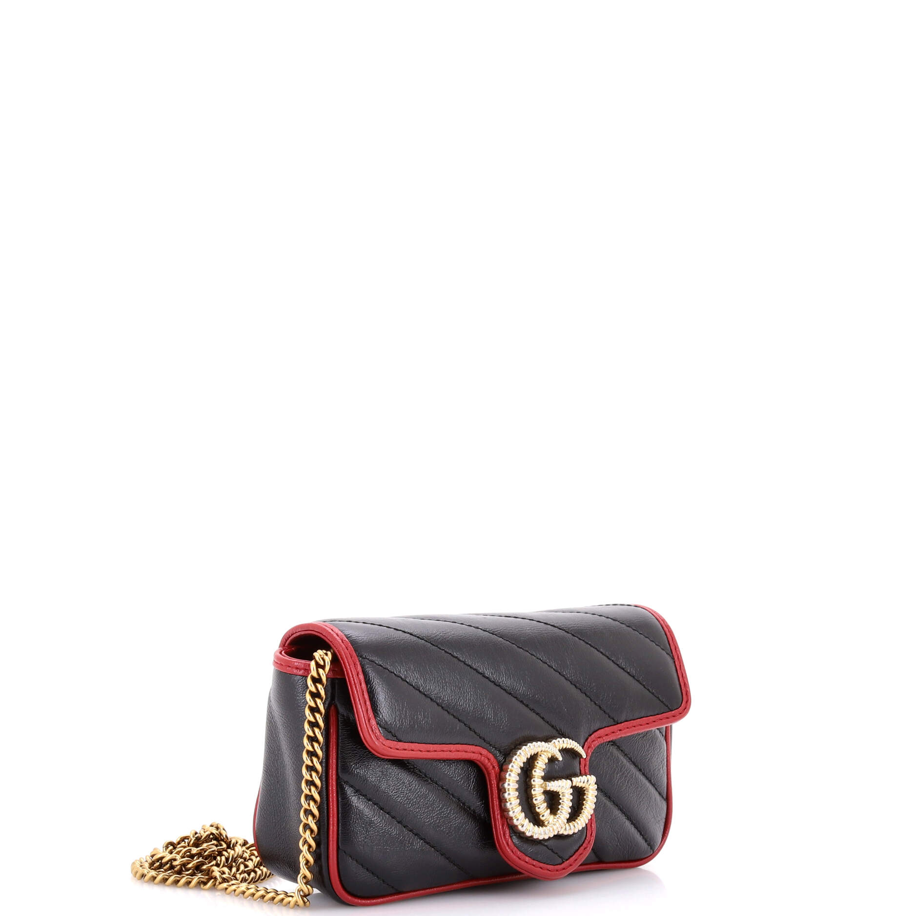 GG Marmont Flap Bag Diagonal Quilted Leather Super Mini
