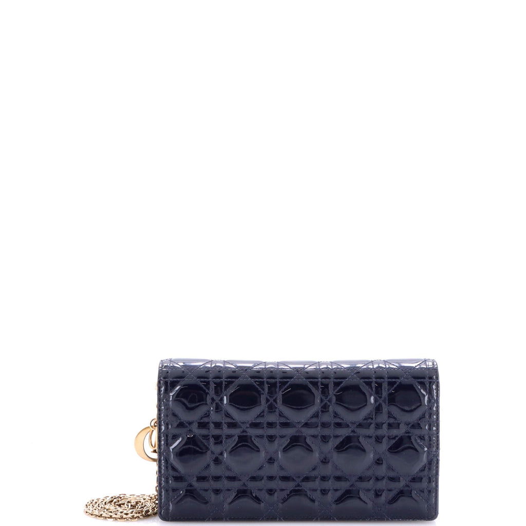 Lady Dior Clutch on Chain Cannage Quilt Patent