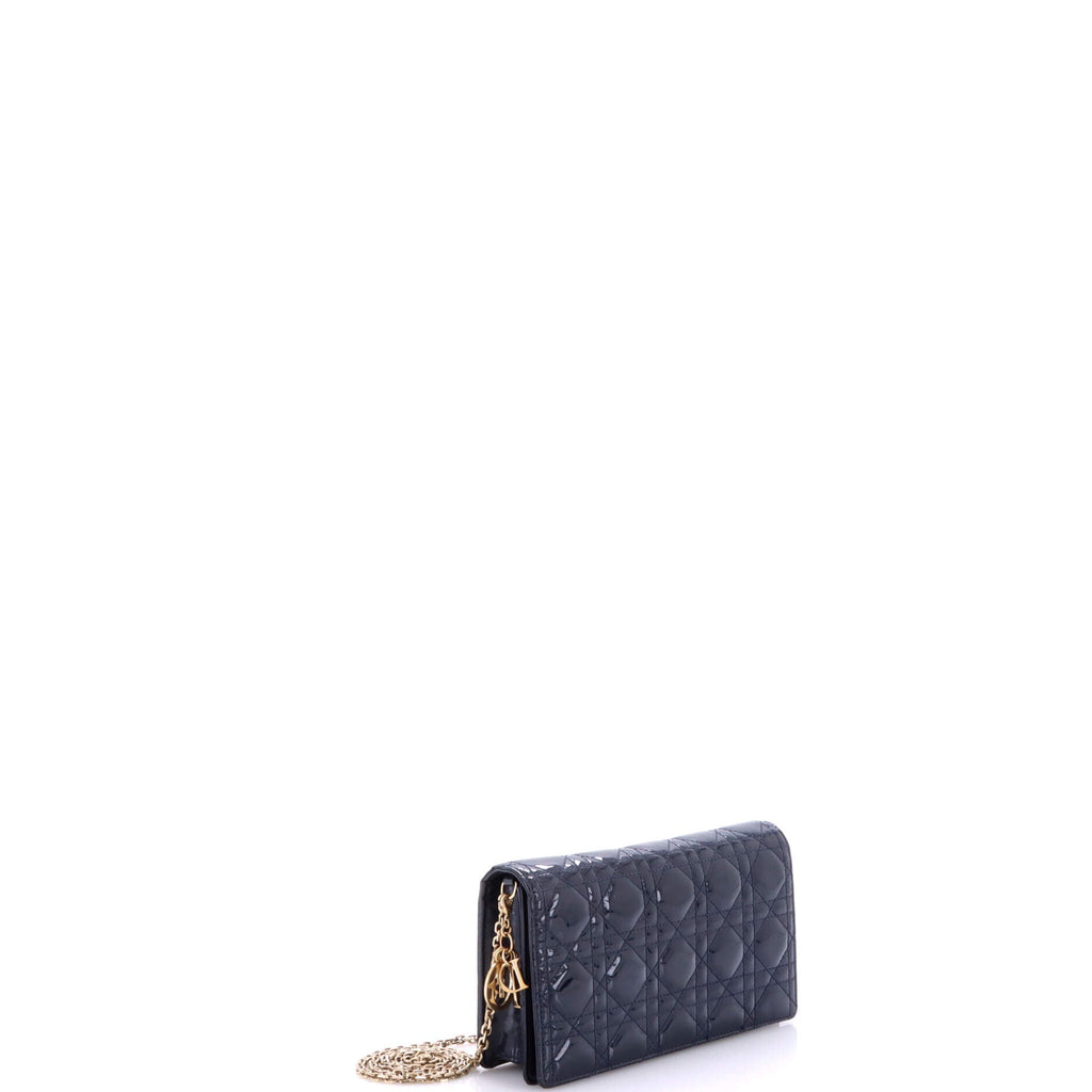 Lady Dior Clutch on Chain Cannage Quilt Patent