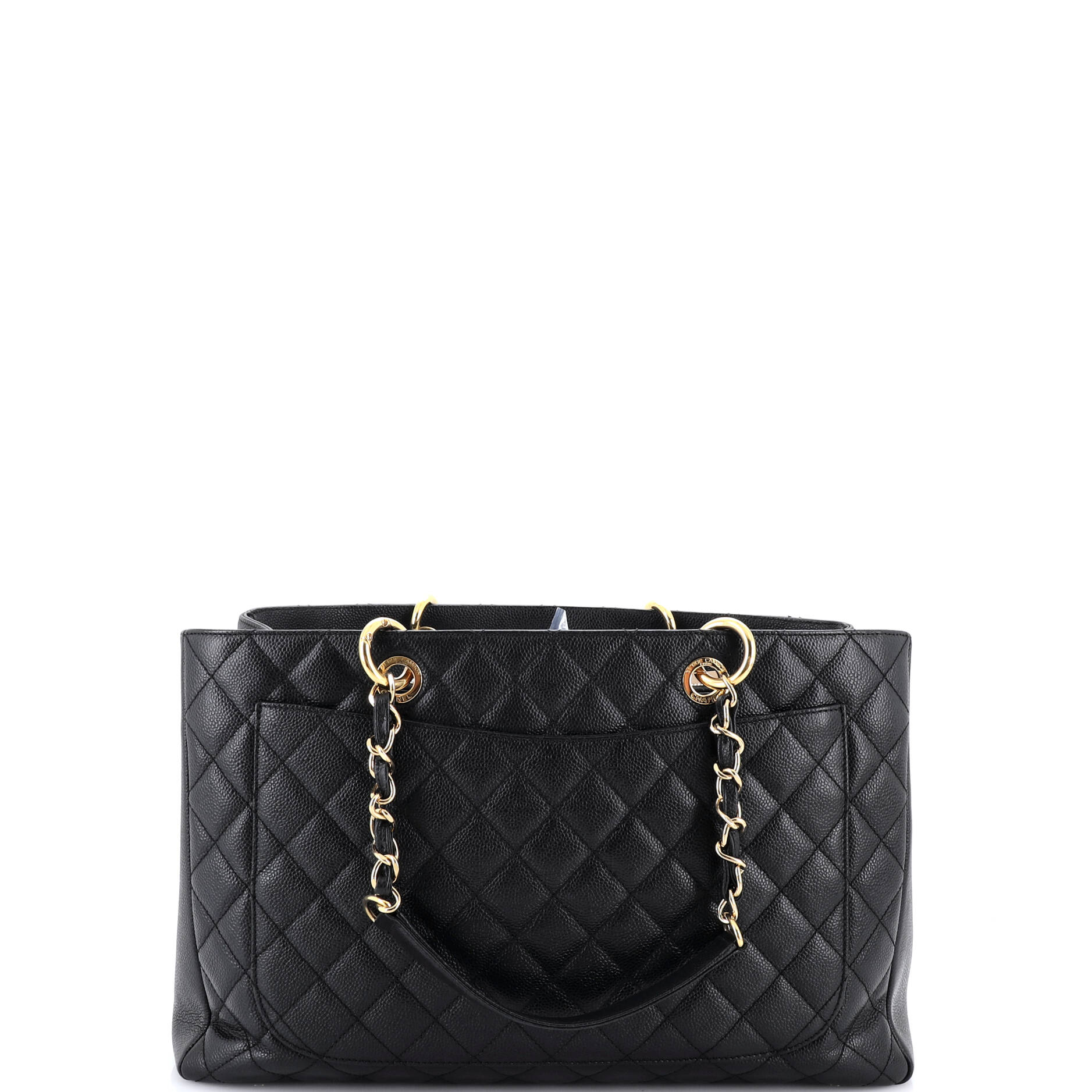 Grand Shopping Tote Quilted Caviar XL