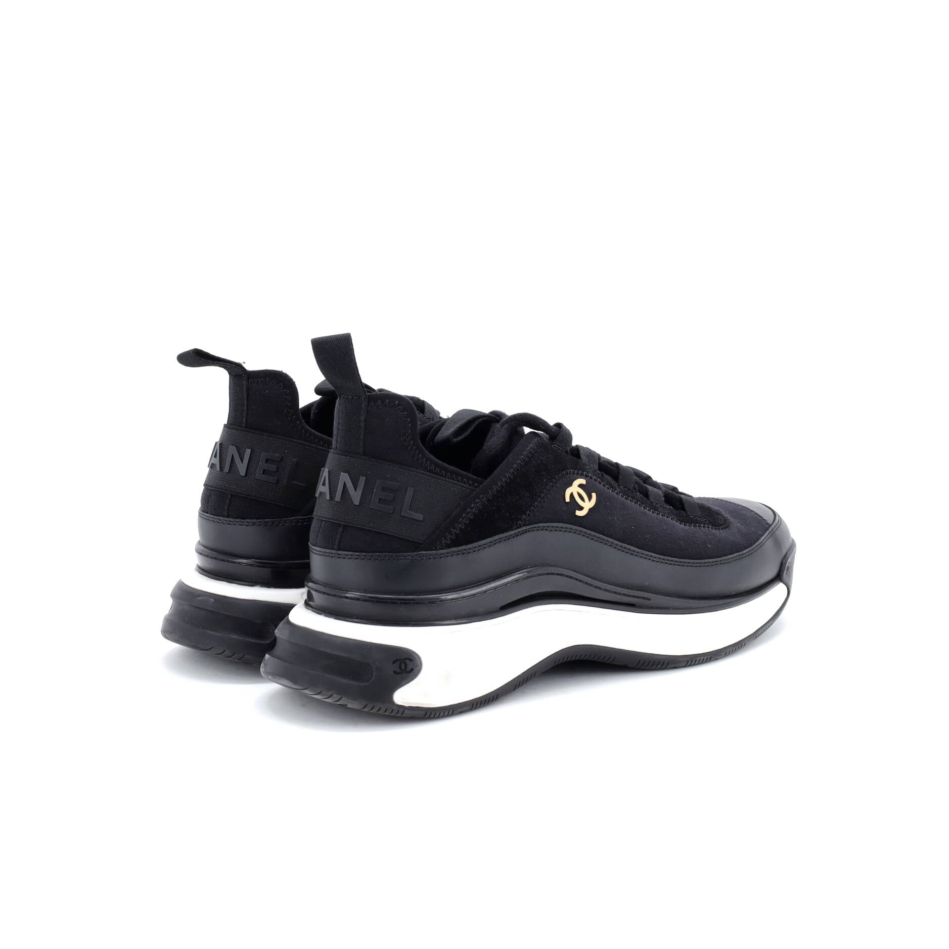 Women's CC Cap Toe Logo Sneakers Suede and Mixed Fibers