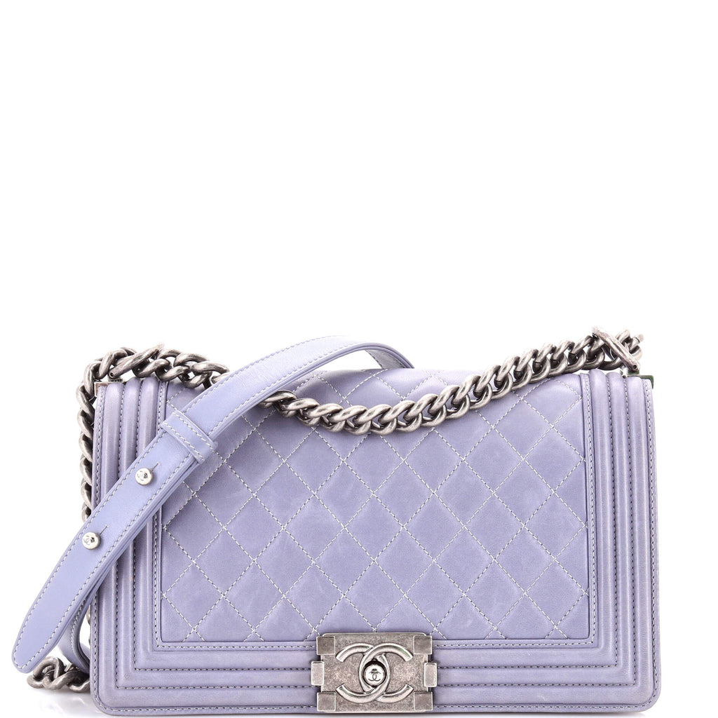 Boy Flap Bag Quilted Lambskin Old Medium