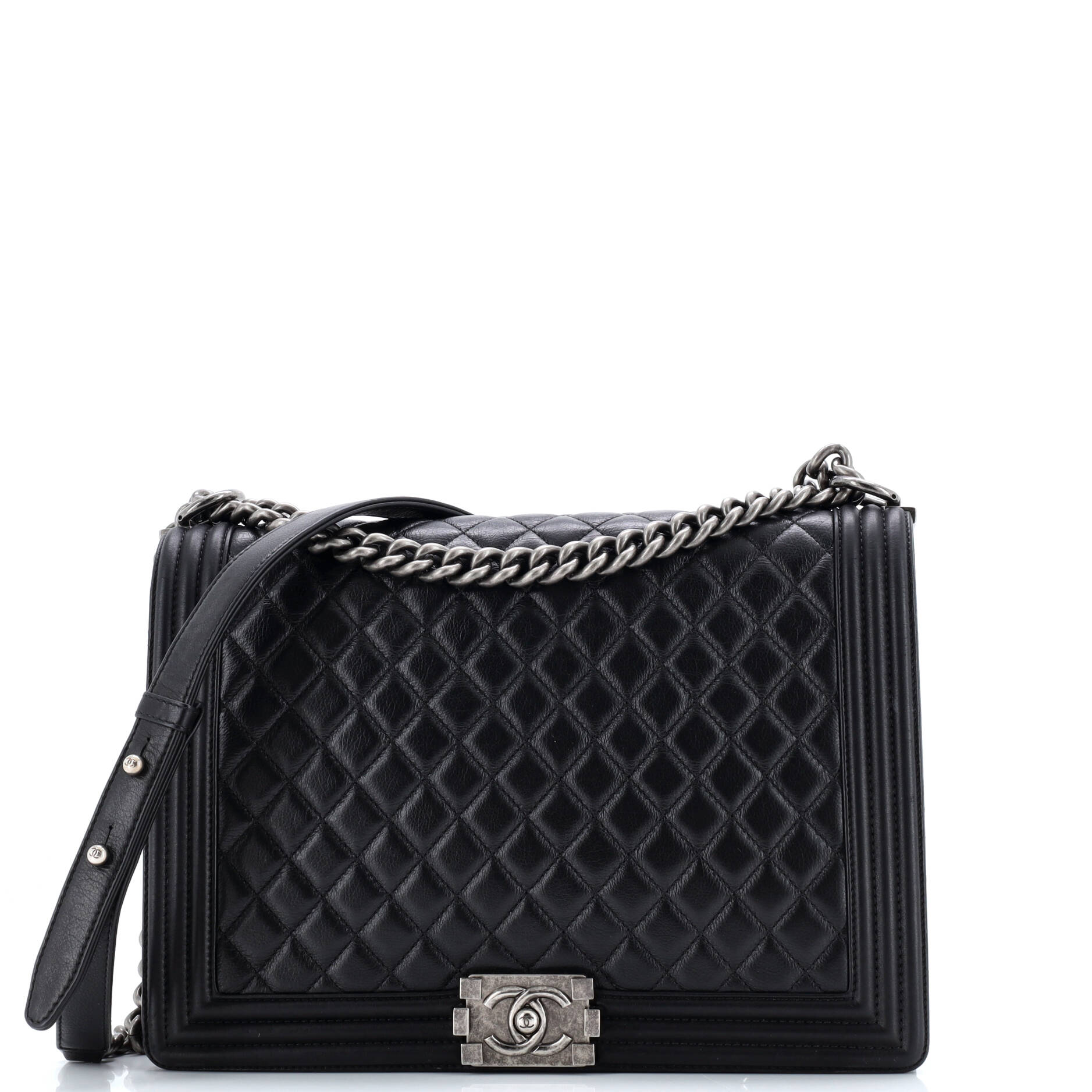 Boy Flap Bag Quilted Calfskin Large