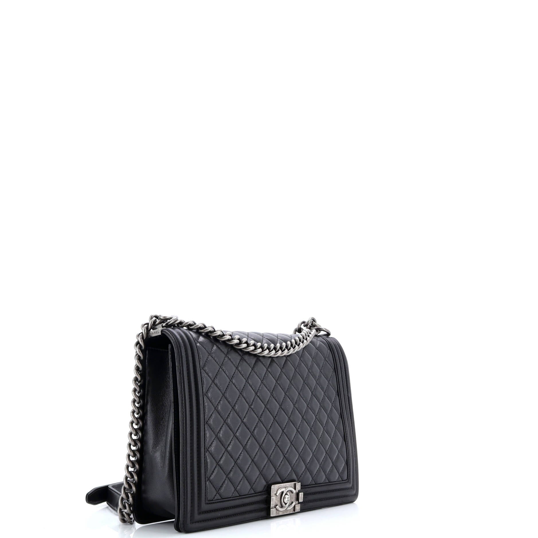Boy Flap Bag Quilted Calfskin Large