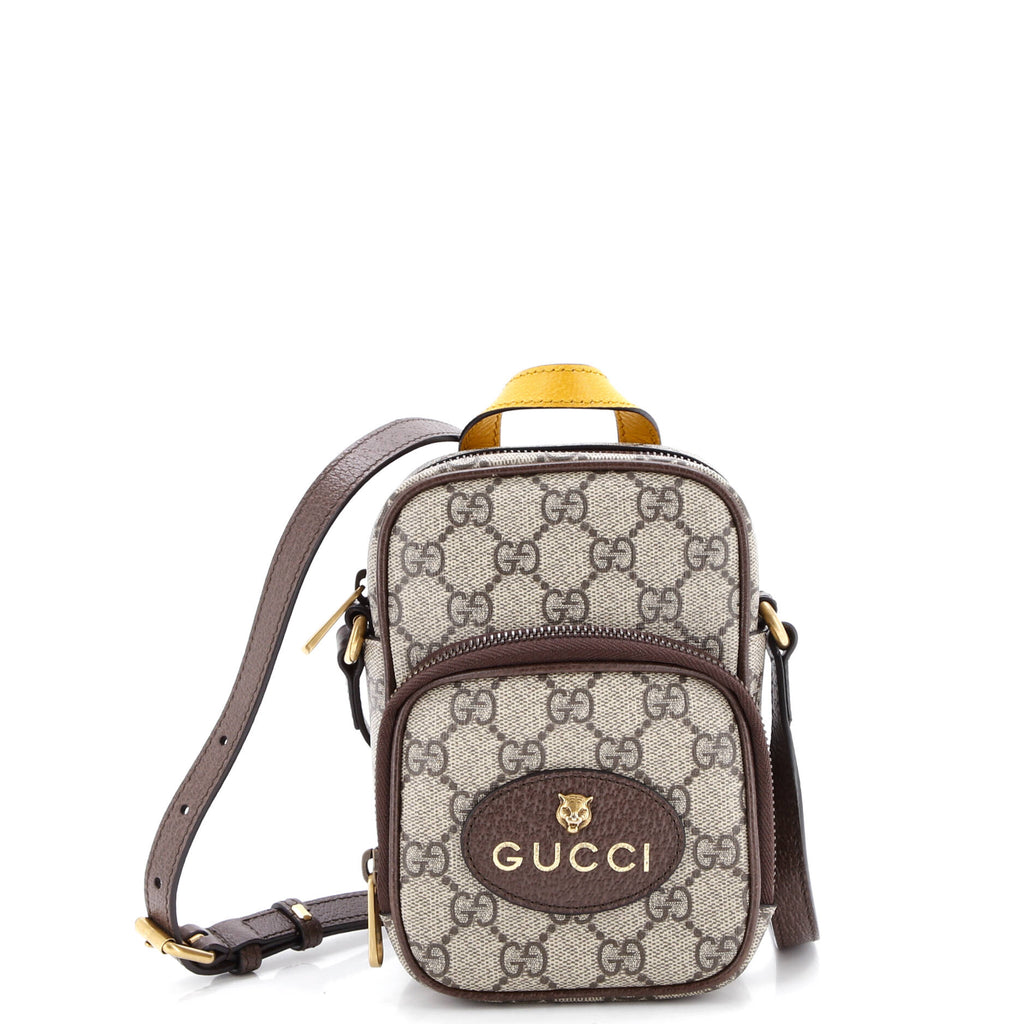 Neo Vintage Top Handle Crossbody Bag GG Coated Canvas Mini