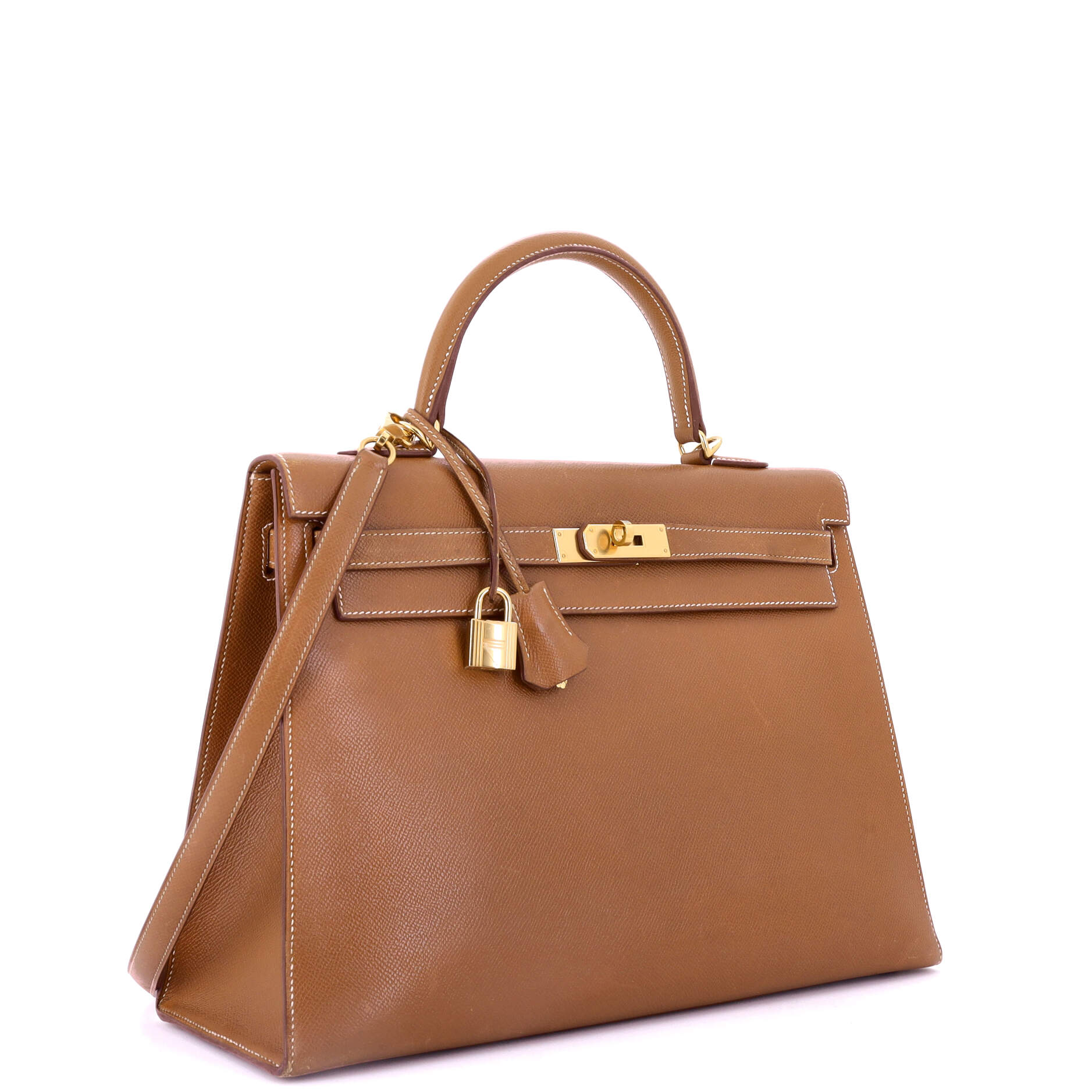Kelly Handbag Gold Courchevel with Gold Hardware 35