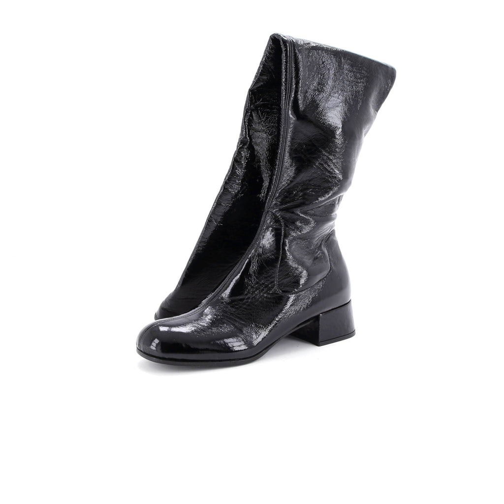 Women's Naplak Block Heel Over The Knee Boots Patent